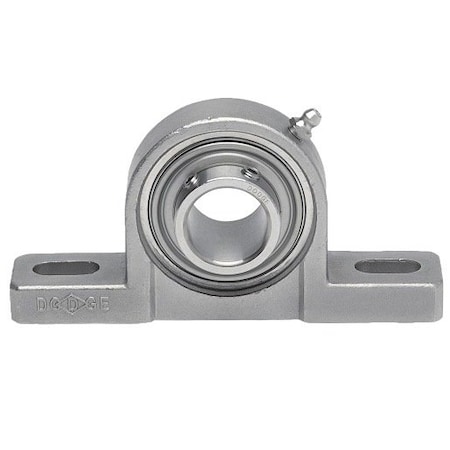 Dodge Industrial Pillow Block Bearing, 2 Bolt Pillow Block, 1 in. Bore, 1-7/16 in. Base to Center Height P2B-SCFS-100-SHFS